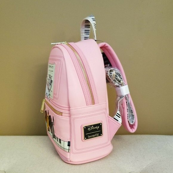 Loungefly Disney the Aristocats Piano Pink Mini Backpack Marie NEW main image 8